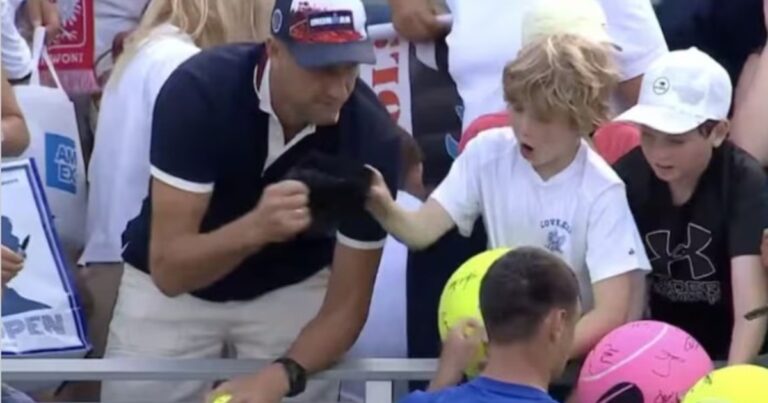Polémica en el US Open: un empresario le robó un regalo a un nene y lo persiguió la mala suerte