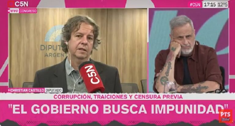 Christian Castillo: El gobierno busca impunidad y está manchado con hechos de corrupción