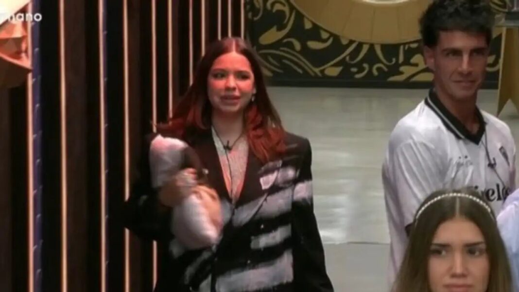 Anna Chiara durante su visita a la casa de Gran Hermano