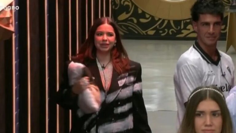 Anna Chiara durante su visita a la casa de Gran Hermano