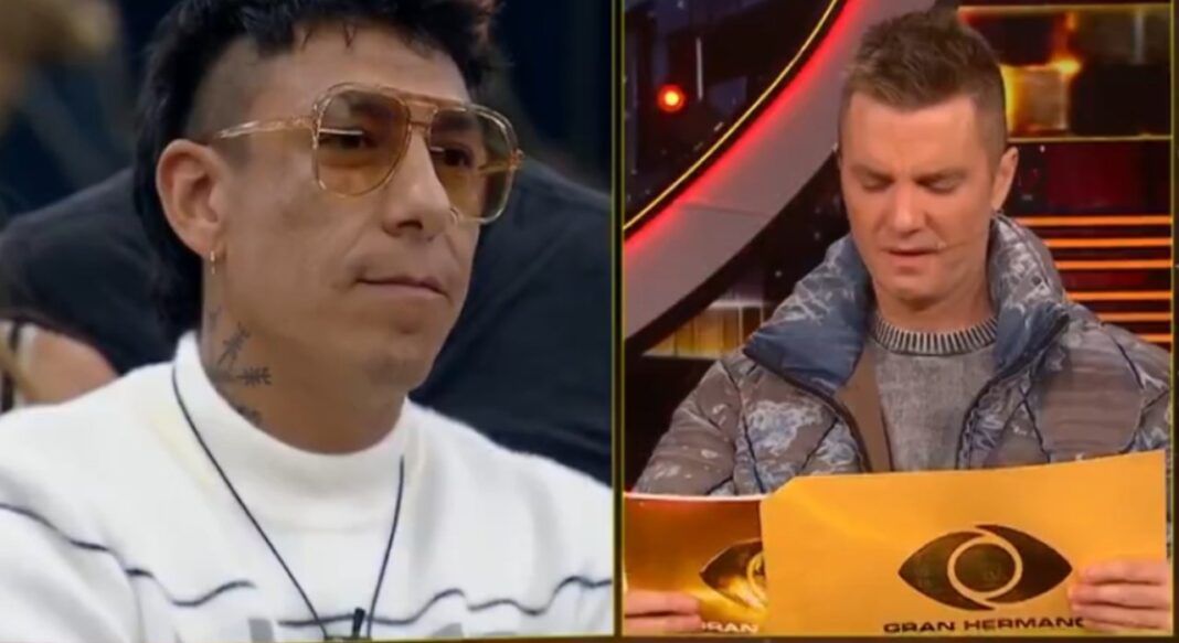 Brian Sarmiento durante su eliminación en Gran Hermano Generación Dorada