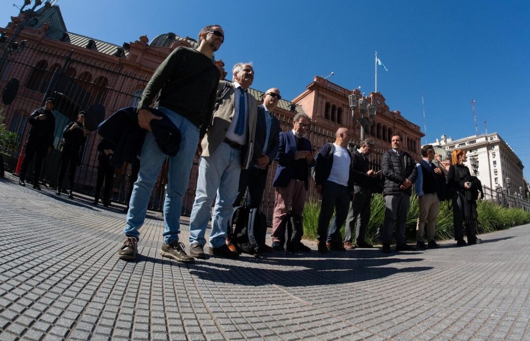 Vista exterior de la Casa Rosada, sede del Poder Ejecutivo en Buenos Aires