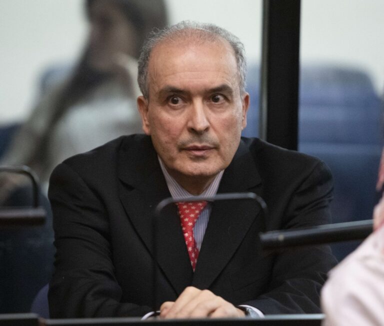 José López durante una audiencia judicial en el marco de la causa Cuadernos