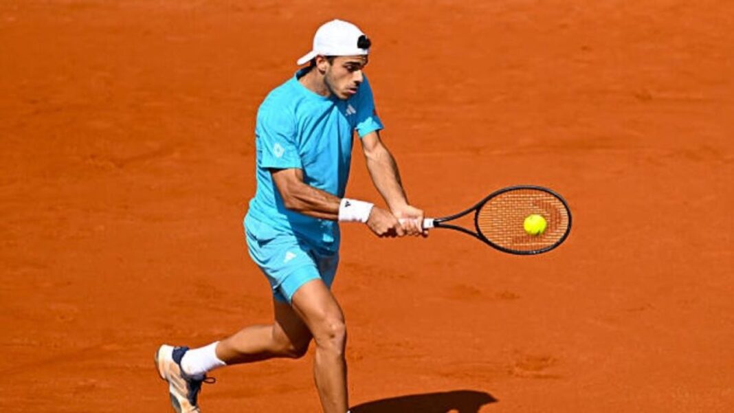 Francisco Cerúndolo celebrando un punto en el Masters de Madrid