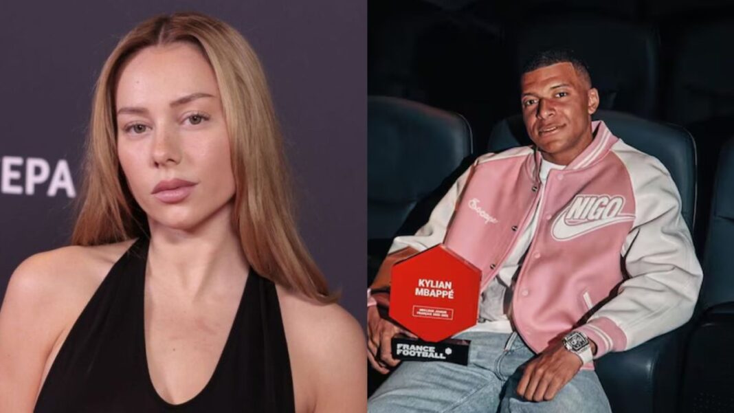 Ester Expósito y Kylian Mbappé paseando por las calles de Madrid.