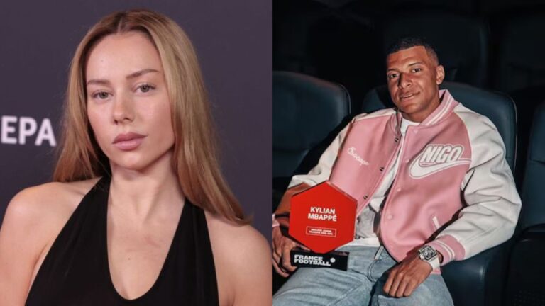 Ester Expósito y Kylian Mbappé paseando por las calles de Madrid.