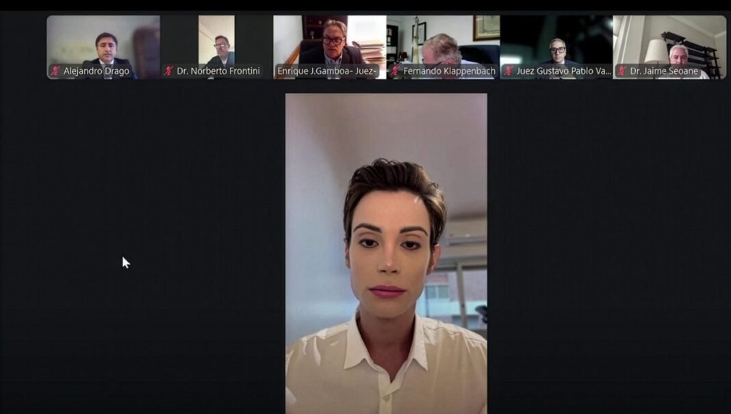 Felipe Pettinato durante el juicio en Buenos Aires