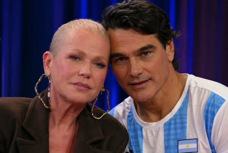 Hernán Drago y Xuxa en un encuentro previo