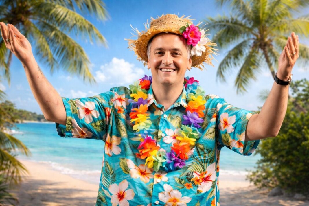 Fachada de un hotel frente al mar en una playa de Aruba, ilustración referencial del viaje investigado.