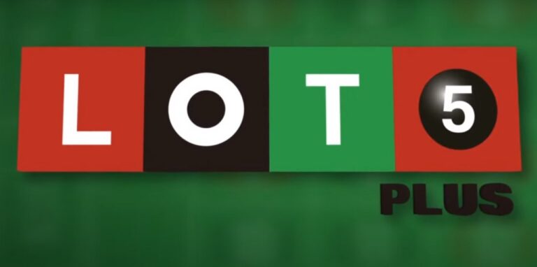 Cartón de Loto 5 Plus con números y bolillas de lotería