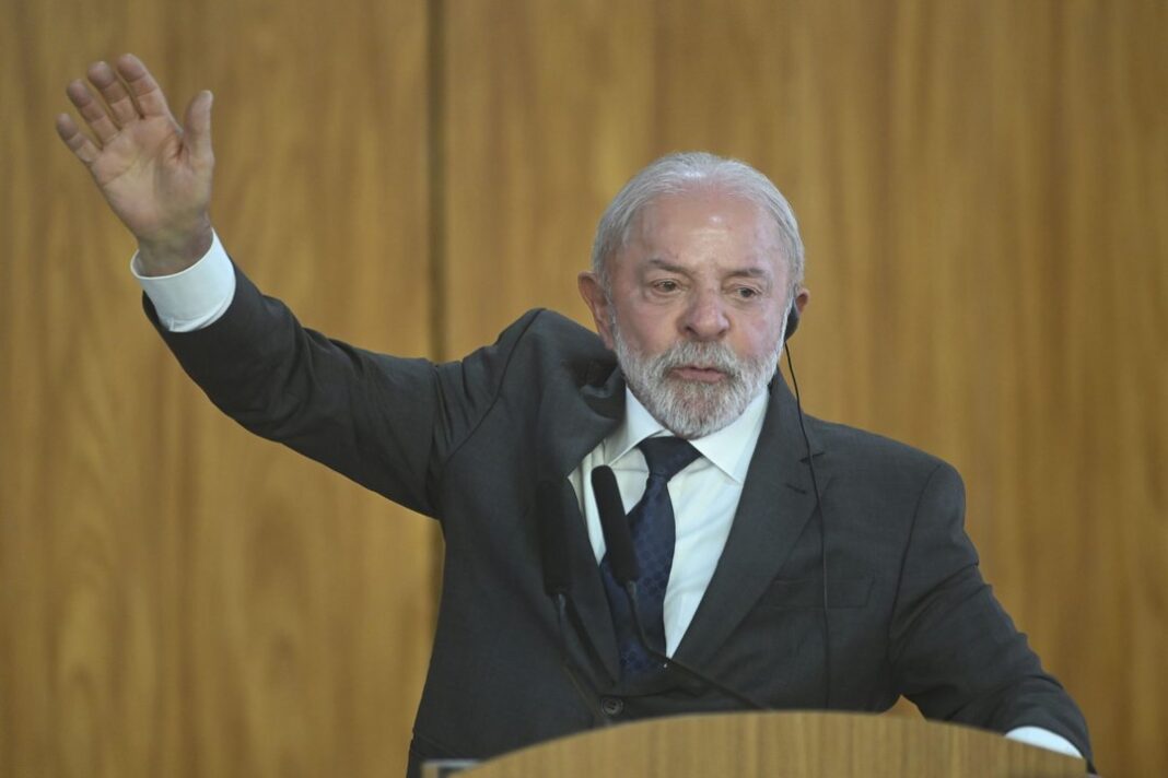 Presidente de Brasil, Luiz Inácio Lula da Silva, durante un discurso.