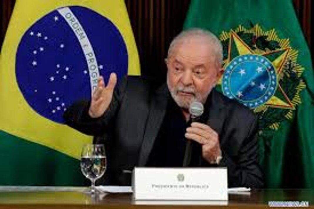 Presidente de Brasil, Luiz Inácio Lula da Silva, durante un discurso público.