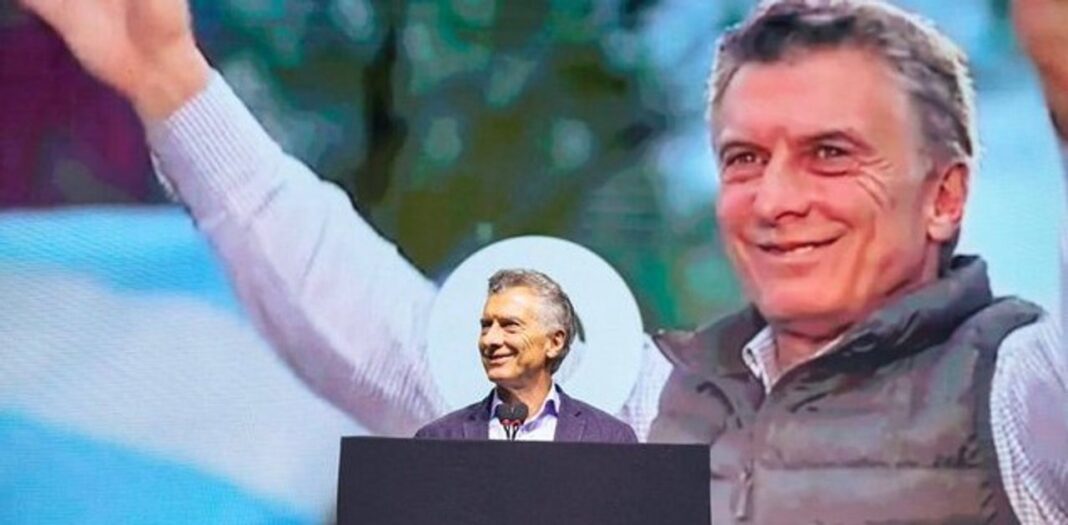 Mauricio Macri durante su discurso en el Centro de Convenciones Gala, Resistencia.