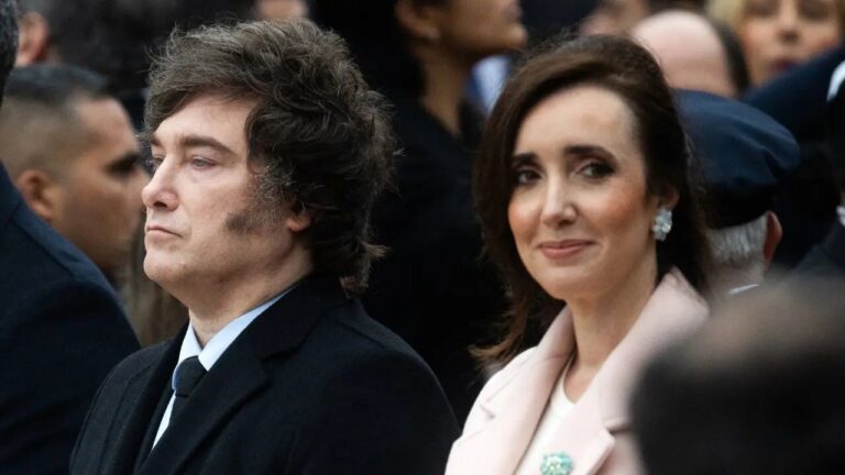 Los presidentes Javier Milei y Victoria Villarruel en un acto oficial.