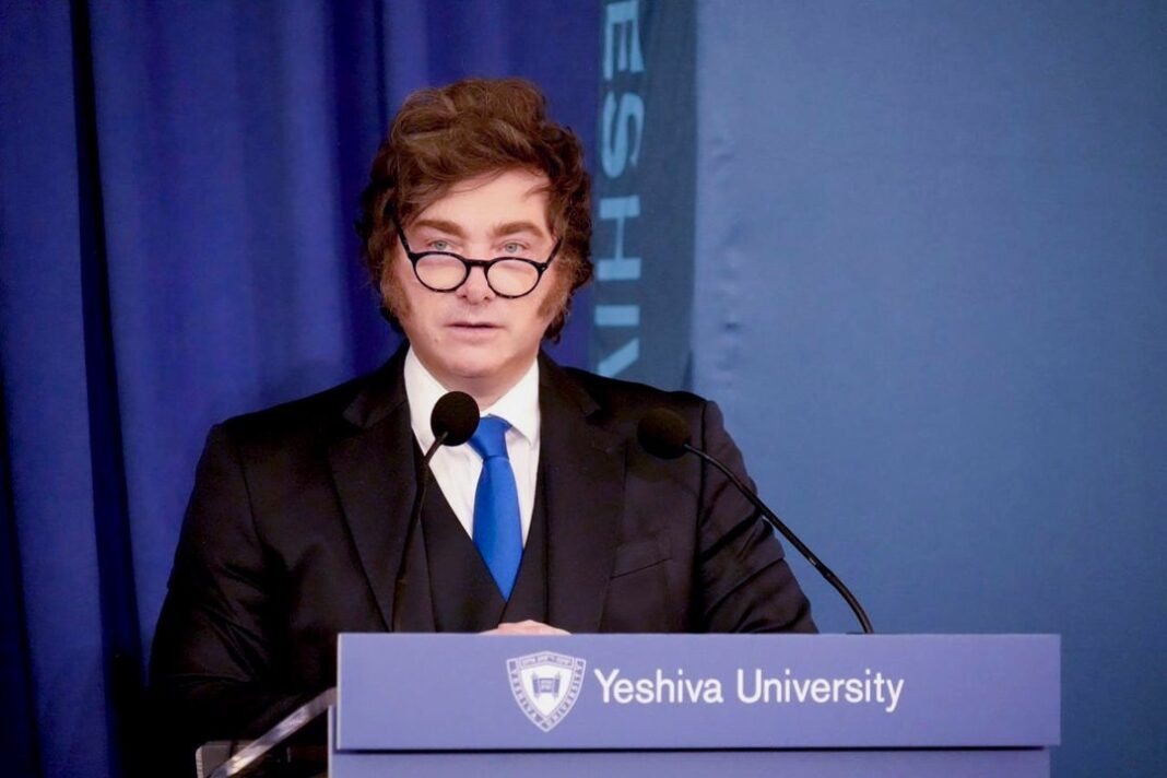 Presidente Javier Milei en un acto oficial.