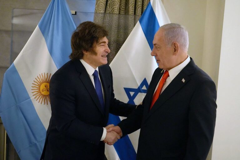 El presidente Javier Milei durante un acto oficial.