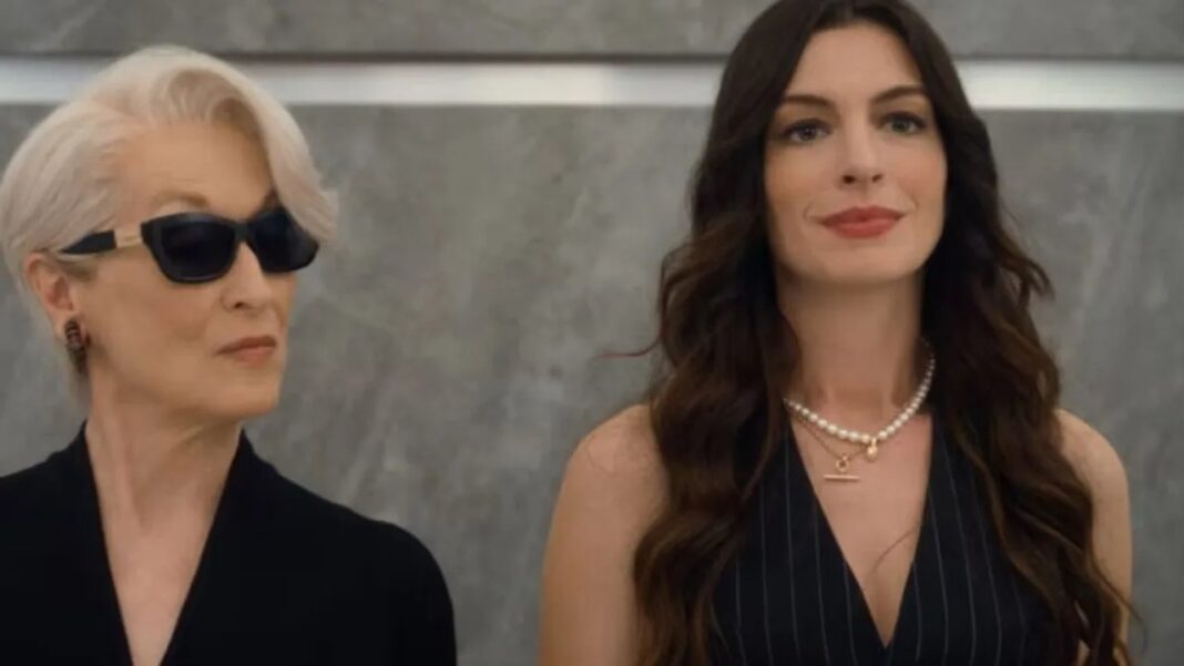 Fotograma del tráiler de El Diablo viste a la moda 2 con Anne Hathaway y Meryl Streep