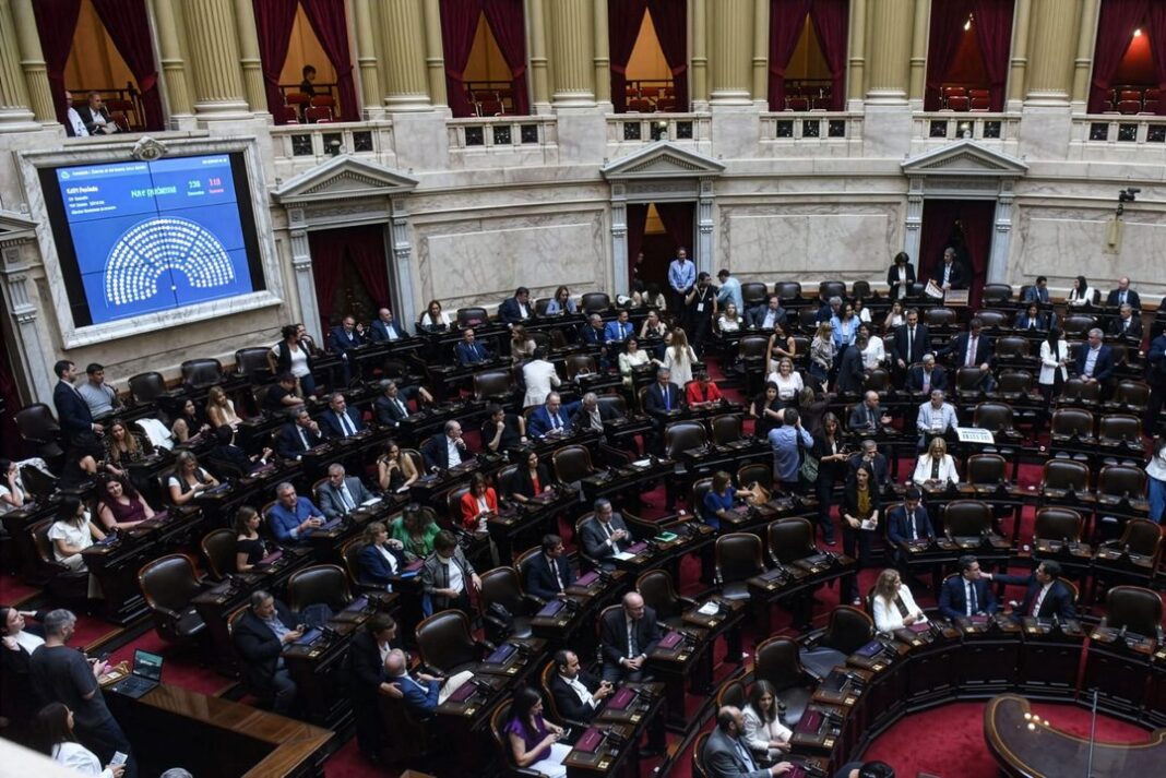 Sesión en la Cámara de Diputados de la Nación Argentina