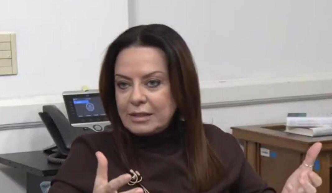 Sandra Pettovello, ministra de Capital Humano, en su despacho.