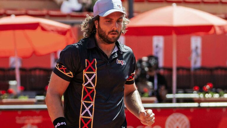 Marco Trungelliti compite en la final del ATP de Marrakech contra Rafael Jódar.