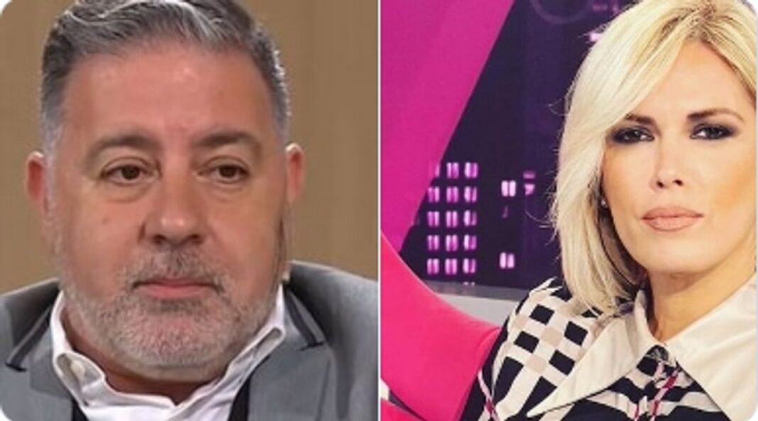 Fabián Doman y Viviana Canosa en el estudio de Canal 9