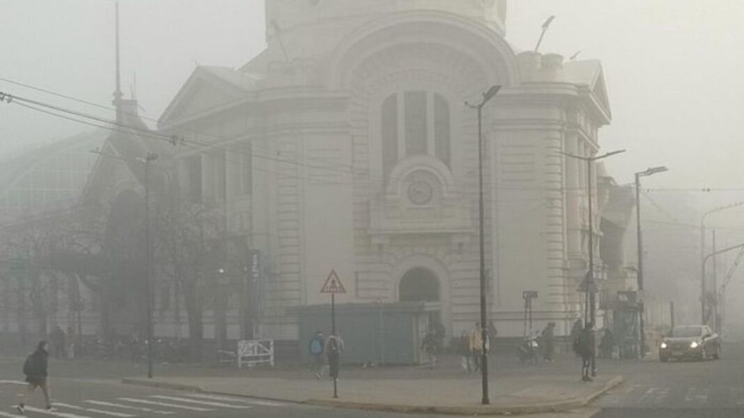 Niebla en una ruta de la provincia de Buenos Aires