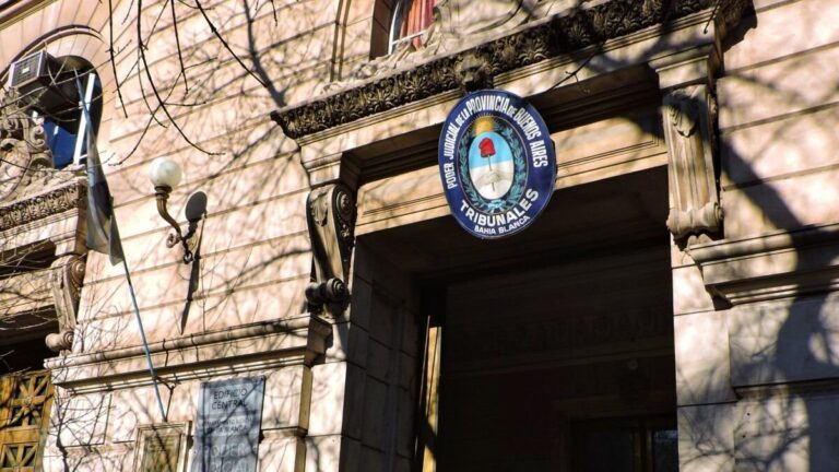 Fachada del Tribunal en lo Criminal N° 1 de Bahía Blanca