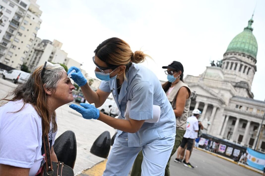 Manifestación de jubilados frente al Congreso