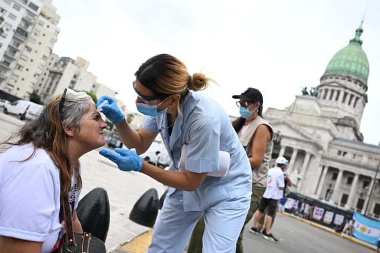 Manifestación de jubilados frente al Congreso