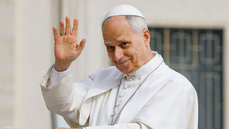 El papa León XIV durante una audiencia