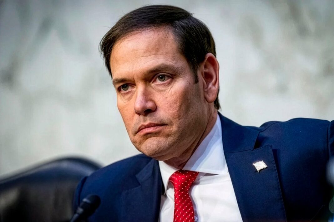 Marco Rubio y Giorgia Meloni en un encuentro diplomático