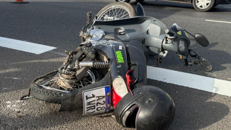 Accidente entre moto y colectivo en Panamericana, kilómetro 40,5, ramal Pilar