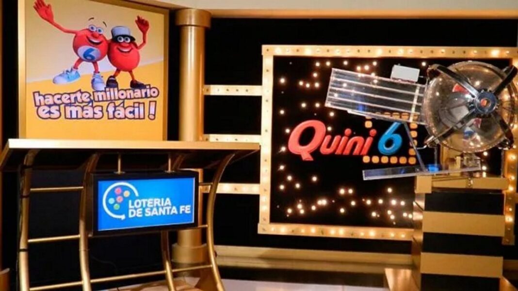 Cartón de Quini 6 con números premiados