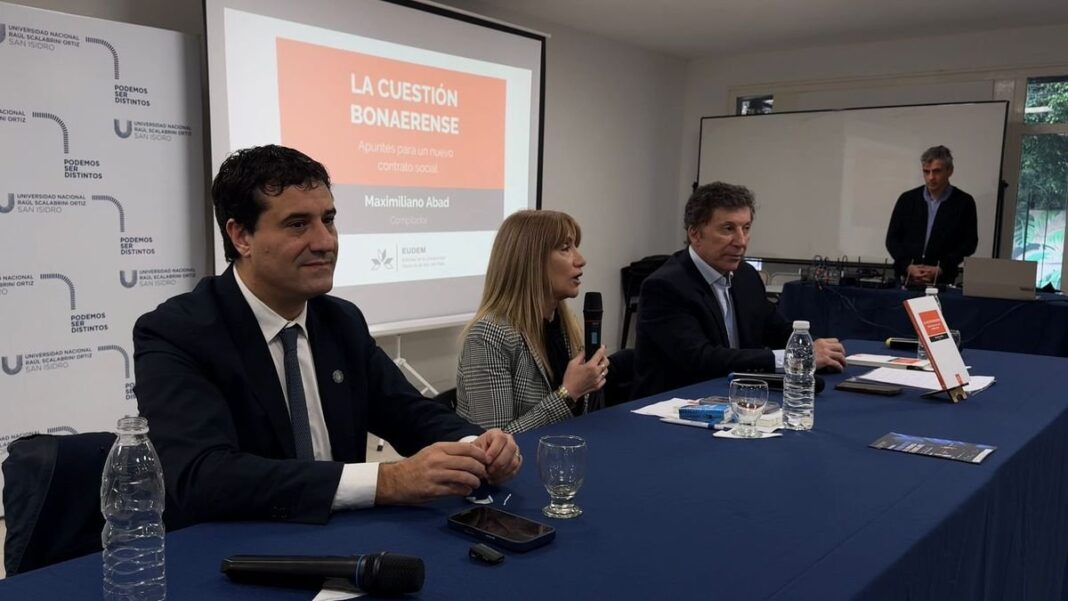 Presentación del libro La Cuestión Bonaerense de Maximiliano Abad en la Universidad Nacional Scalabrini Ortiz de San Isidro