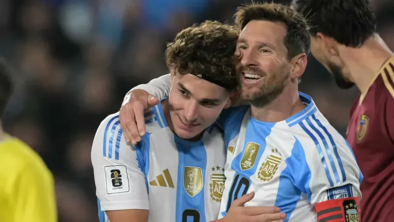 Jugadores de la Selección Argentina celebrando un gol en el Mundial
