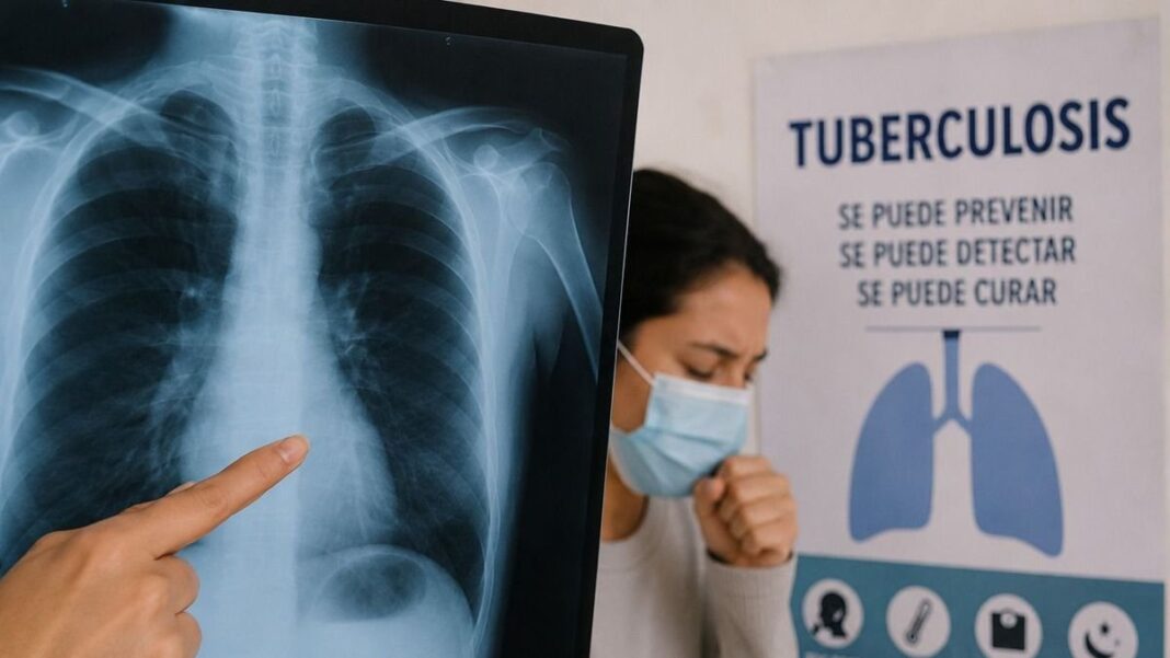 Persona con mascarilla médica en un centro de salud