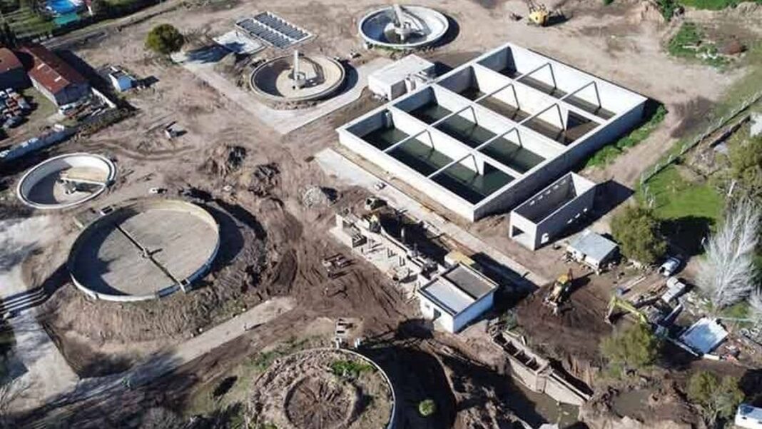 Planta cloacal en construcción en Saladillo