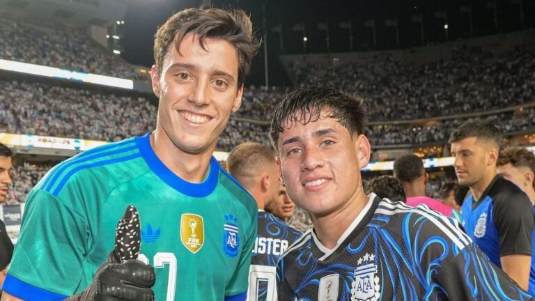 Jugadores de la Selección Argentina en el amistoso ante Honduras