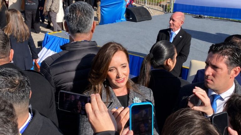 Victoria Villarruel en el acto del Día de la Bandera en Rosario