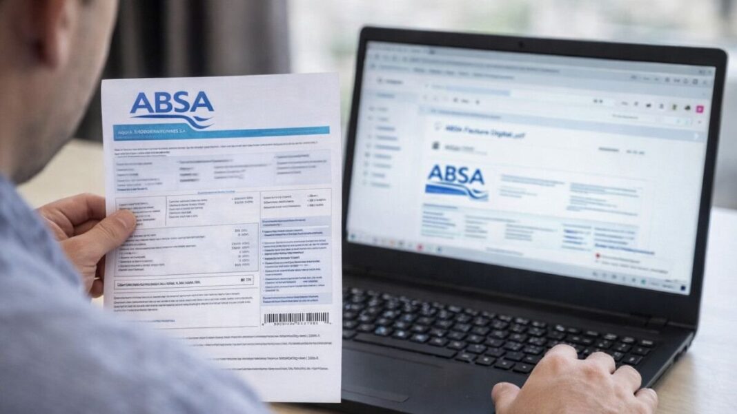 Logo de ABSA y plan de pago en cuotas