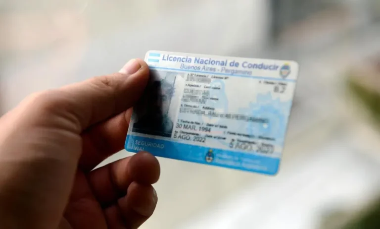 Licencia de conducir profesional sobre un escritorio
