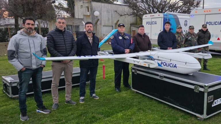 Dron utilizado en patrullaje nocturno en Chivilcoy