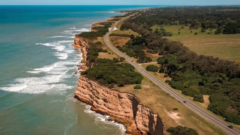 Vista de la Ruta Provincial 11 entre Mar del Plata y Miramar