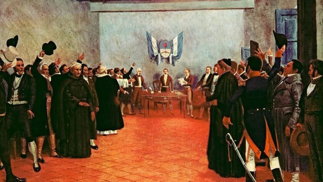 Acta de la Declaración de la Independencia firmada el 9 de julio de 1816 en Tucumán