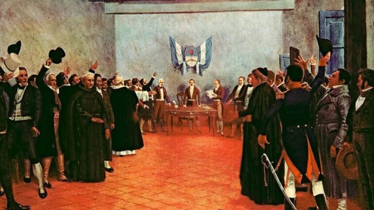 Acta de la Declaración de la Independencia firmada el 9 de julio de 1816 en Tucumán