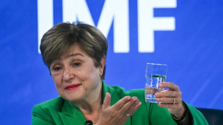 Kristalina Georgieva en conferencia de prensa