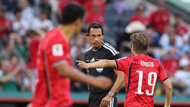 Facundo Tello durante un partido del Mundial 2026