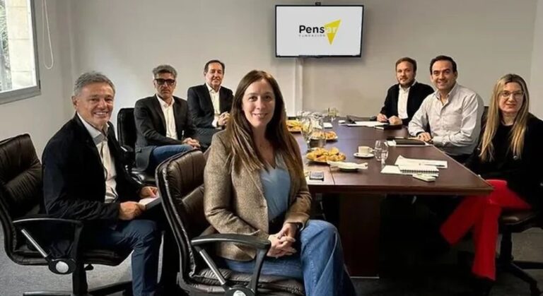 María Eugenia Vidal durante la presentación del informe Pensar Argentina