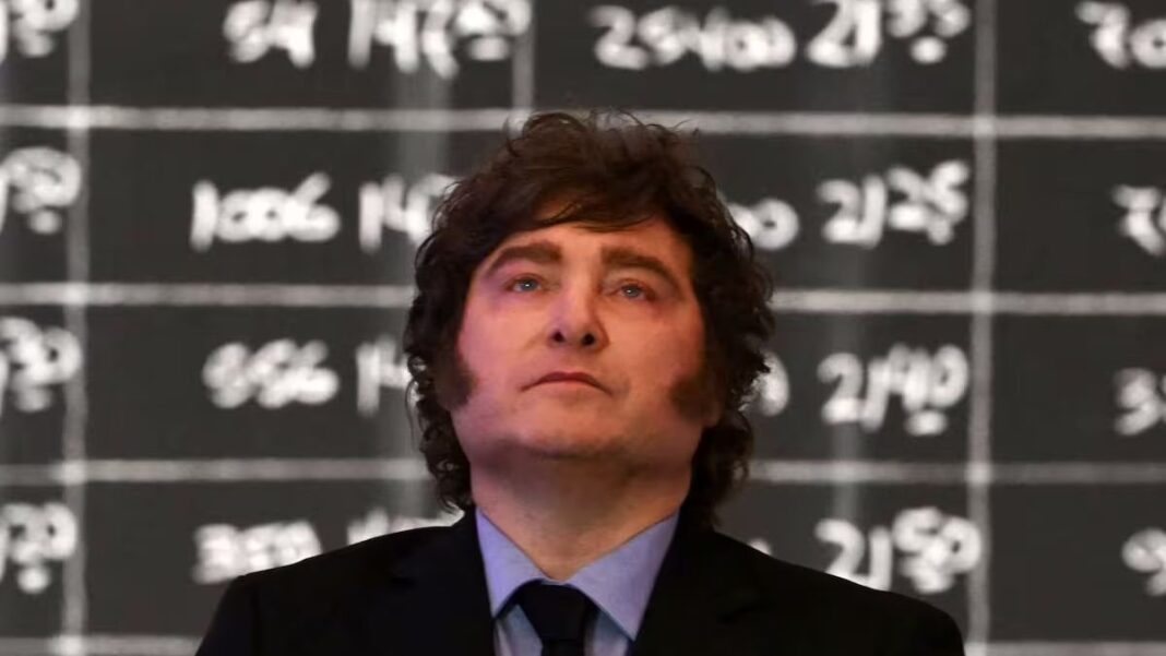 Javier Milei en redes sociales con cita de Churchill