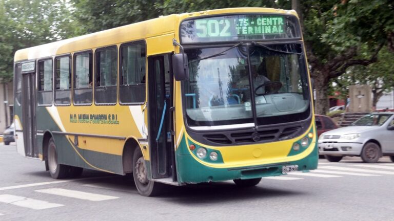 Colectivo de transporte público en Necochea